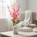 BUKIET 5 GAŁĄZEK MIECZYKÓW jasno-różowa GLADIOLA 67 cm