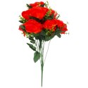 Bukiet 10 róż z dodatkami 42 cm kolor czerwony