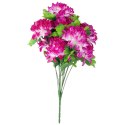 Bukiet 12 Sztucznych Chryzantem - Dekoracja na Wszystkich Świętych, 44 cm KOLOR FIOLETOWY