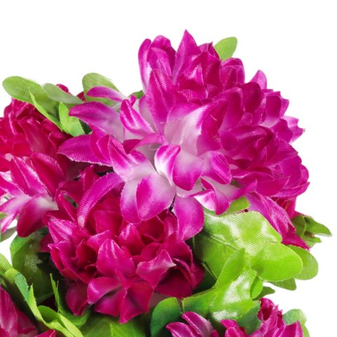 Bukiet 12 Sztucznych Chryzantem - Dekoracja na Wszystkich Świętych, 44 cm KOLOR FIOLETOWY