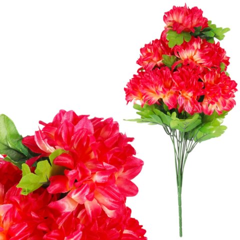Bukiet 12 Sztucznych Chryzantem - Dekoracja na Wszystkich Świętych, 44 cm KOLOR FIOLETOWY