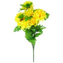 Bukiet 12 Sztucznych Chryzantem - Dekoracja na Wszystkich Świętych, 44 cm KOLOR FIOLETOWY