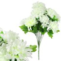Bukiet 12 Sztucznych Chryzantem - Dekoracja na Wszystkich Świętych, 44 cm KOLOR FIOLETOWY