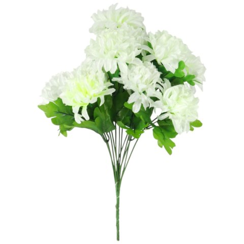 Bukiet 12 Sztucznych Chryzantem - Dekoracja na Wszystkich Świętych, 44 cm KOLOR FIOLETOWY