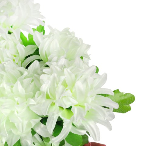 Bukiet 12 Sztucznych Chryzantem - Dekoracja na Wszystkich Świętych, 44 cm KOLOR FIOLETOWY