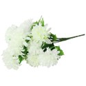 Bukiet 12 Sztucznych Chryzantem - Dekoracja na Wszystkich Świętych, 44 cm KOLOR FIOLETOWY
