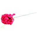 Chryzantema sztuczna 45 cm - dekoracja na Wszystkich Świętych kolor bordowy