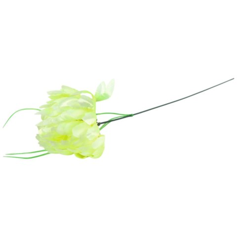 Chryzantema sztuczna 45 cm - dekoracja na Wszystkich Świętych kolor zielony
