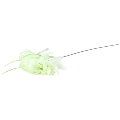 Chryzantema sztuczna 45 cm - dekoracja na Wszystkich Świętych kolor zielony