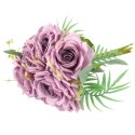 ELEGANCKI BUKIET 10 RÓŻ DO WAZONU 30 CM FIOLETOWY