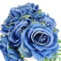 ELEGANCKI BUKIET 10 RÓŻ DO WAZONU 30 CM FIOLETOWY