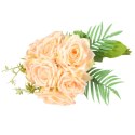 ELEGANCKI BUKIET 10 RÓŻ DO WAZONU 30 CM FIOLETOWY