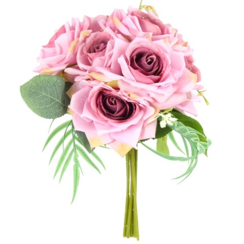 ELEGANCKI BUKIET 10 RÓŻ DO WAZONU 30 CM FIOLETOWY