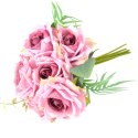 ELEGANCKI BUKIET 10 RÓŻ DO WAZONU 30 CM FIOLETOWY