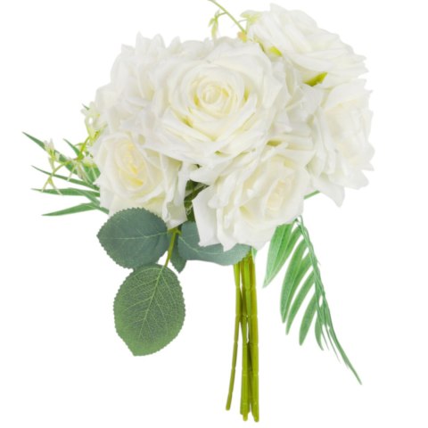 ELEGANCKI BUKIET 10 RÓŻ DO WAZONU 30 CM FIOLETOWY