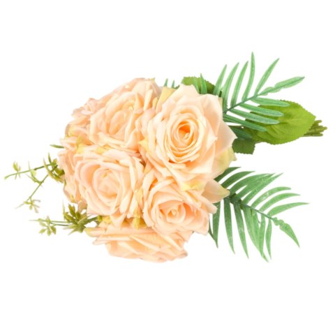 ELEGANCKI BUKIET 10 RÓŻ DO WAZONU 30 CM KREMOWY