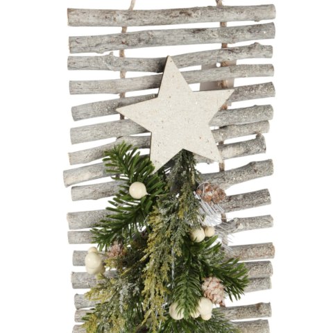CHOINKA- DEKORACJA ŚCIENNA DO POWIESZENIA 85 CM SREBRNA