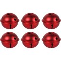 DZWONKI MIKOŁAJA 4 CM ZAWIESZKI CZERWONE METALOWE
