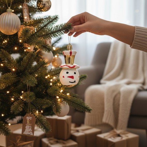 KOMPLET 4 BOMBEK PLASTIKOWYCH- BAŁWANKI KOLOR BIAŁY