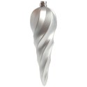 Komplet 6 bombek plastikowych SOPLE 14 cm SREBRNE