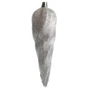 Komplet 6 bombek plastikowych SOPLE 14 cm SREBRNE