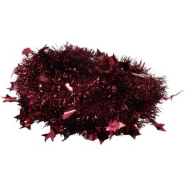 Łańcuch choinkowy Z GWIAZDKAMI średnica 7 cm, długość 3 m KOLOR BORDO