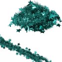 Łańcuch choinkowy Z GWIAZDKAMI średnica 7 cm, długość 3 m KOLOR TURKUS