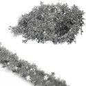 Łańcuch choinkowy ZE ŚNIEŻYNKAMI średnica 7 cm, długość 3 m KOLOR SREBRNY