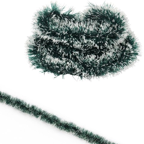 Łańcuch choinkowy Zielono-biały średnica 7 cm, długość 4 m