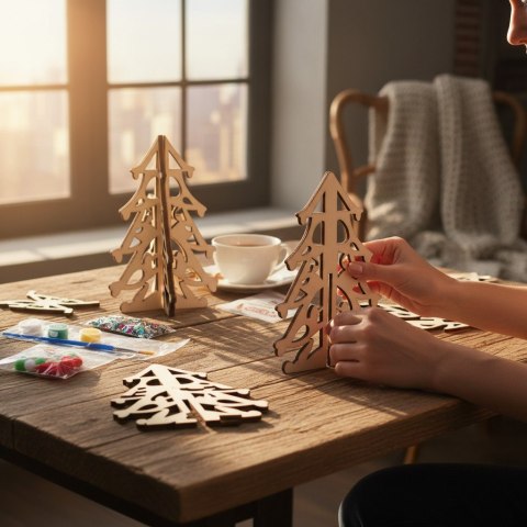 ZESTAW KREATYWNY DZIECI OZDOBY CHOINKOWE ŚWIĄTECZNE DIY DEKORACJE CHOINKA