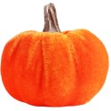 Dynia welurowa dekoracja jesienna 8x7 cm Halloween dynia sztuczna