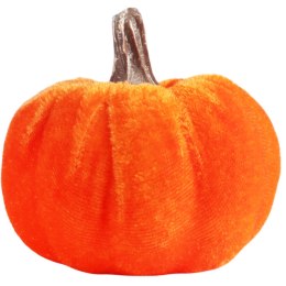 Dynia welurowa dekoracja jesienna 8x7 cm Halloween dynia sztuczna