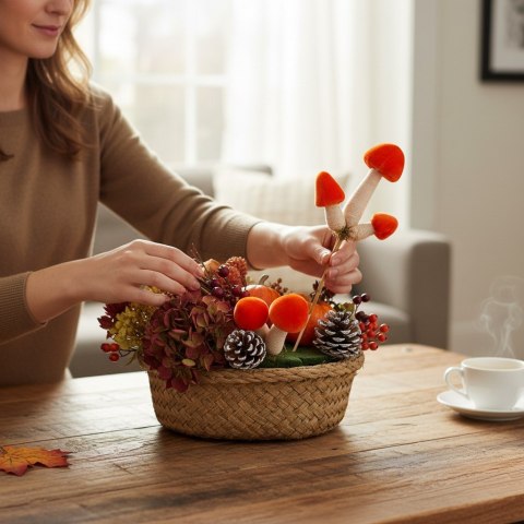 GRZYBY Jesiennedo dekoracji na piku GRZYBY LEŚNE 3 SZTUKI 36 CM