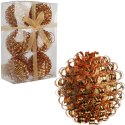 KOMPLET 6 BOMBEK PLASTIKOWYCH 6,5 cm KOLOR złoty