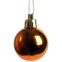 Komplet 12 bombek plastikowych mix w kolorze pomarańczowym