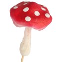 MUCHOMOR GRZYBEK JESIENNY NA PIKU 5×4 cm PIK DEKORACJA DO KOMPOZYCJI