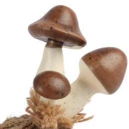 Zestaw sztucznych grzybów w jutowym woreczku dekoracja jesienna 12 cm