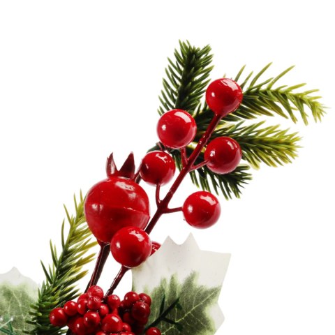 Dekoracja Bożonarodzeniowa z Szyszką i Jarzębiną w Doniczce 23 cm