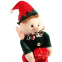 ELF PSOTNIK FIGURKA ELFA SKRZAT KRASNAL ŚWIĄTECZNY ADWENTOWY czerwony