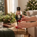 FIGURKA ŚWIĄTECZNA DEKORACYJNY DZIADEK DO ORZECHÓW 15 cm GWARDZISTA NIEBIESKI