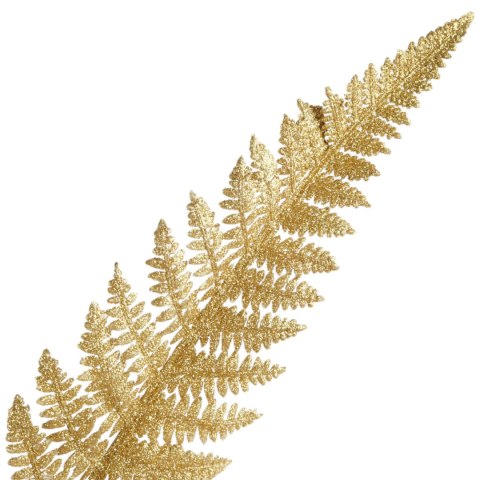 GAŁĄZKA BROKATOWA PAPROĆ 100 CM ZŁOTA
