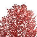GAŁĄZKA OZDOBNA AŻUROWY, BROKATOWY LIŚĆ 78 CM kolor czerwony