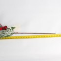 GAŁĄZKA OZDOBNA PIK BROKATOWY 54 CM kolor czerwony