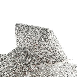 KOKARDA ŚWIĄTECZNA BROKATOWA OZDOBA NA CHOINKĘ BOŻE NARODZENIE 20 cm kolor srebrny