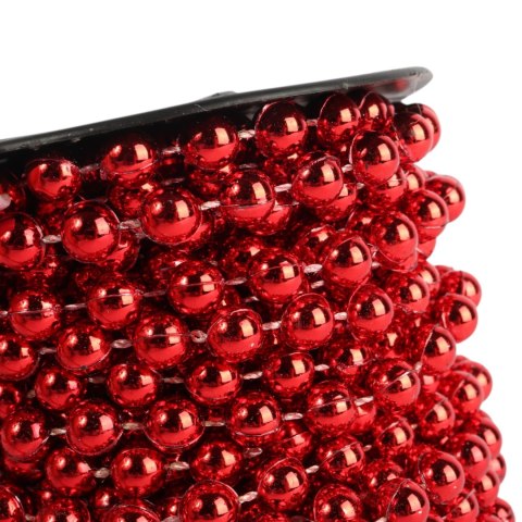 Korale na szpuli 8mm 10m Czerwone na choinkę do dekoracji koraliki Święta