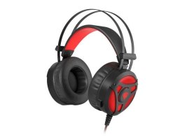 Słuchawki z mikrofonem Genesis Neon 360 Gaming podświetlenie czarno-czerwone