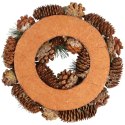 Wianek świąteczny na drzwi stroik wieniec z szyszek 28 cm III