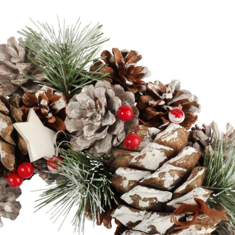 Wianek świąteczny na drzwi stroik wieniec z szyszek 28 cm II