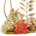 ZŁOTY METALOWY ŚWIECZNIK BOŻONARODZENIOWY 14 CM DEKORACJA STOŁU
