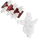 Białe Klamrki z Figurkami Aniołów 4.5 cm Zestaw 6 sztuk OZDOBA DEKORACJA